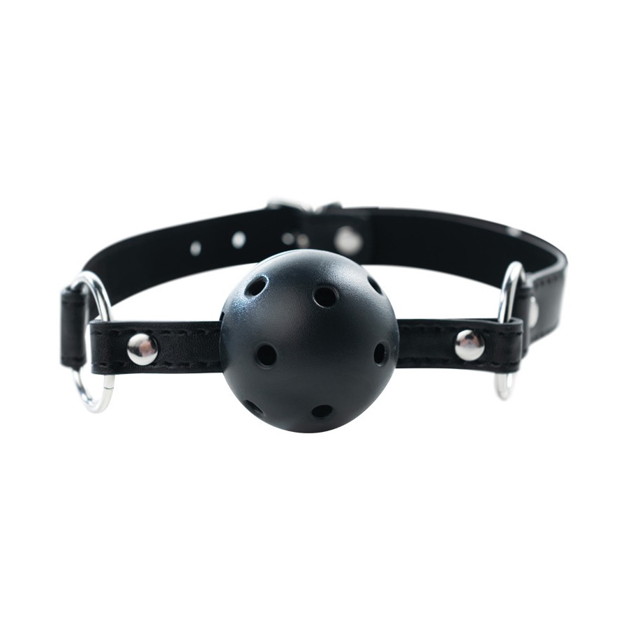 Црн гег бол со дупчиња за воздух Black Breathable Ball Gag