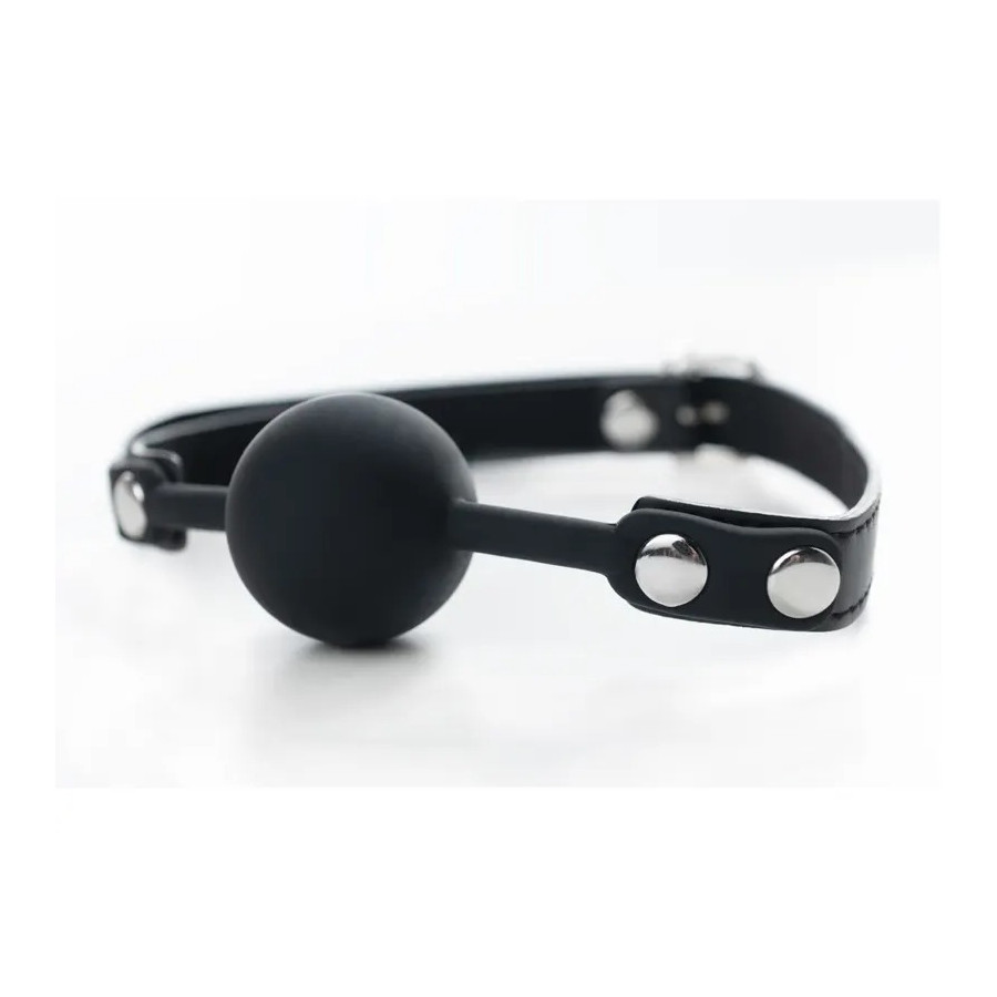 Црн силиконски гег бол со дупчиња за воздух Black Silicone Ball Gag