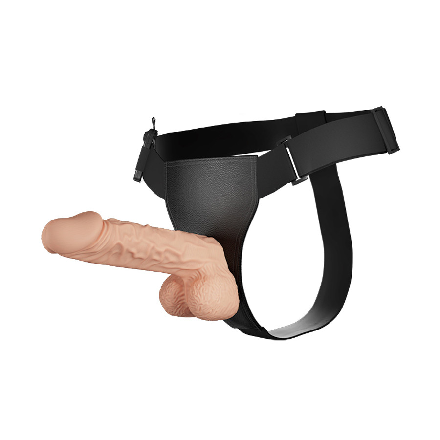 Вибрирачки стреп он со мек дилдо Real Deal 24cm